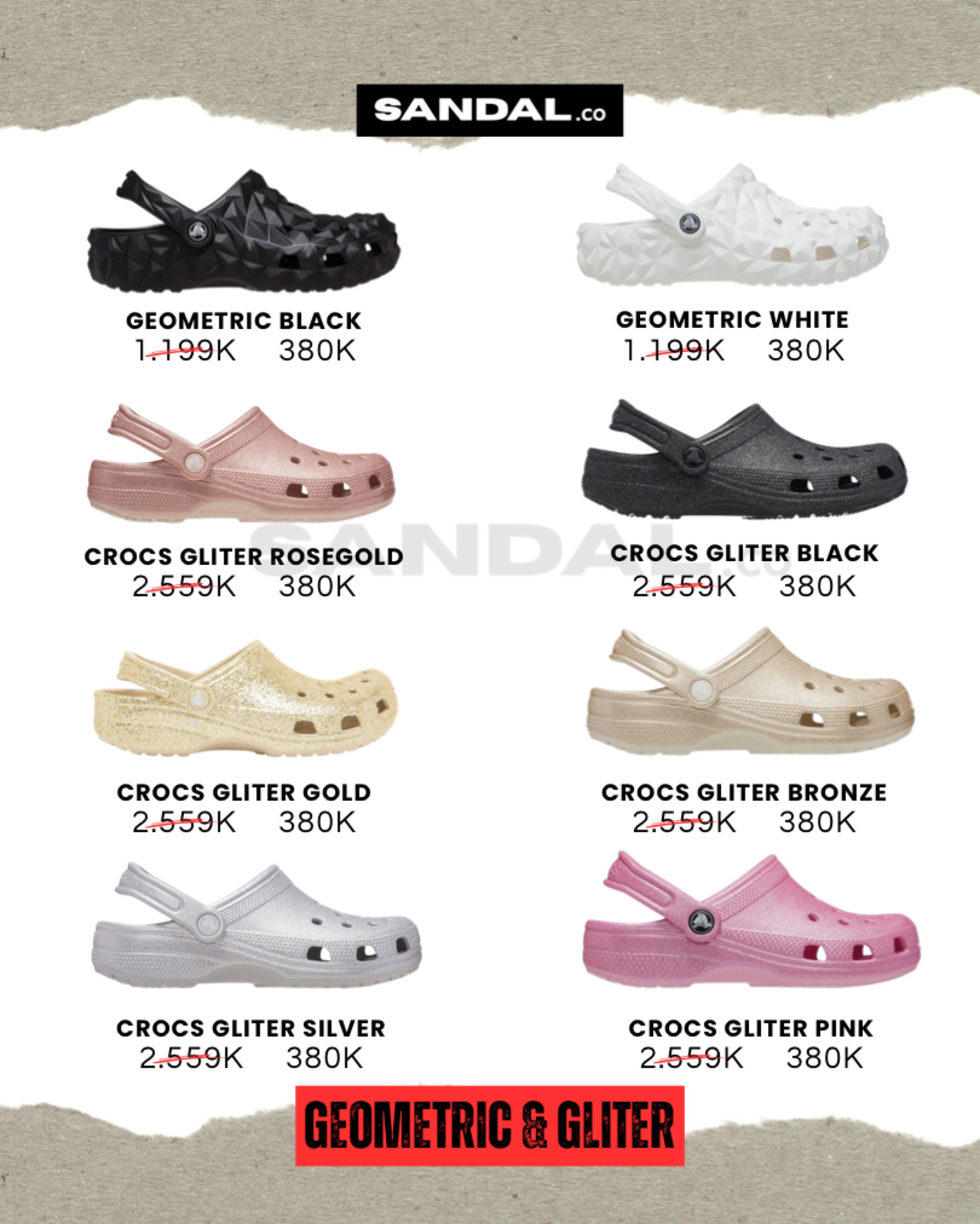 CROCS GEOMETRIC & CROCS GLITER EDITION_0