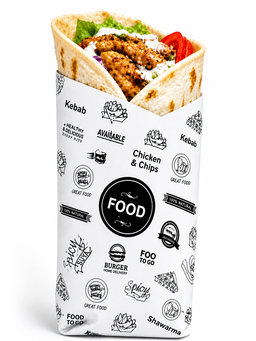  DELI PAPERS - “FOOD TO GO”  / BLACK & WHITE - Perfect Square : 12inches x 12 inches