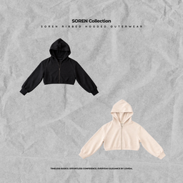 SOREN RIBBED HOODED OUTERWEAR | CREAM