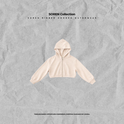 SOREN RIBBED HOODED OUTERWEAR | CREAM