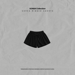 SOREN RIBBED SHORTS | BLACK