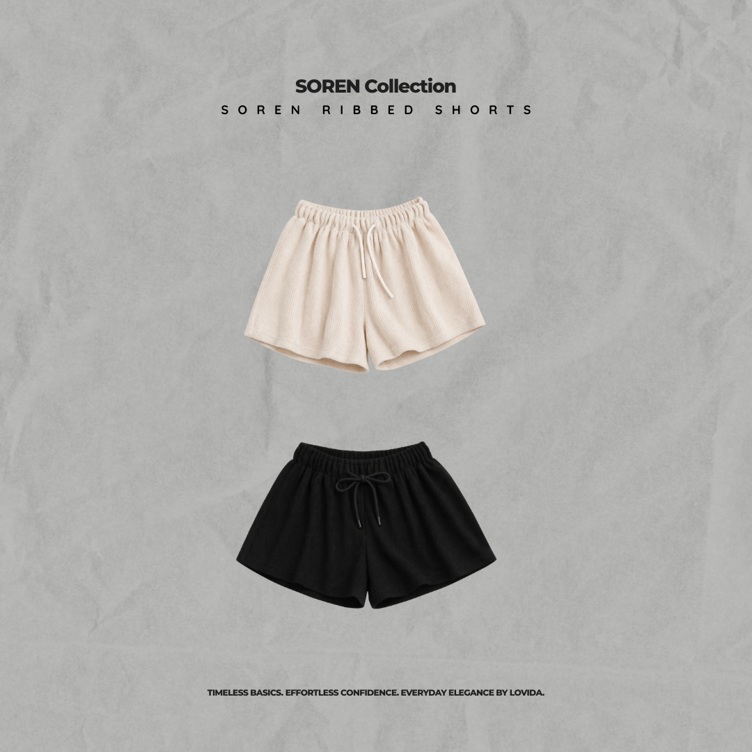 SOREN RIBBED SHORTS | BLACK_1