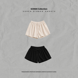 SOREN RIBBED SHORTS | BLACK