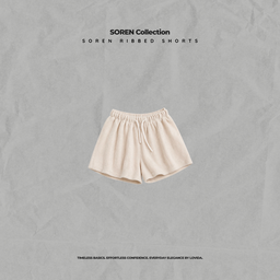 SOREN RIBBED SHORTS | CREAM