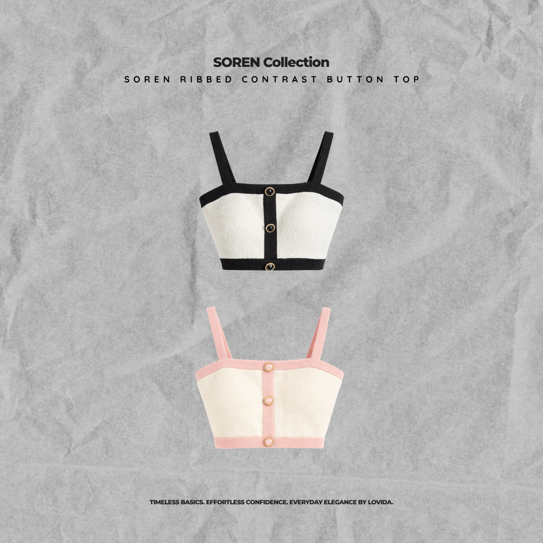 SOREN RIBBED CONTRAST BUTTON TOP | CREAM_1