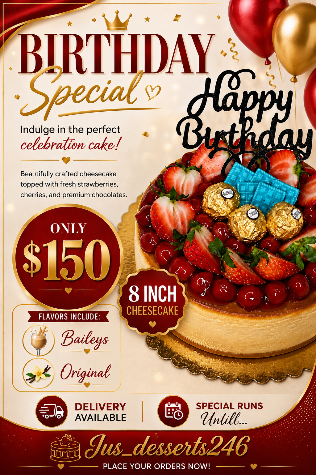 8 Inch Cheesecake Birthday Special_0