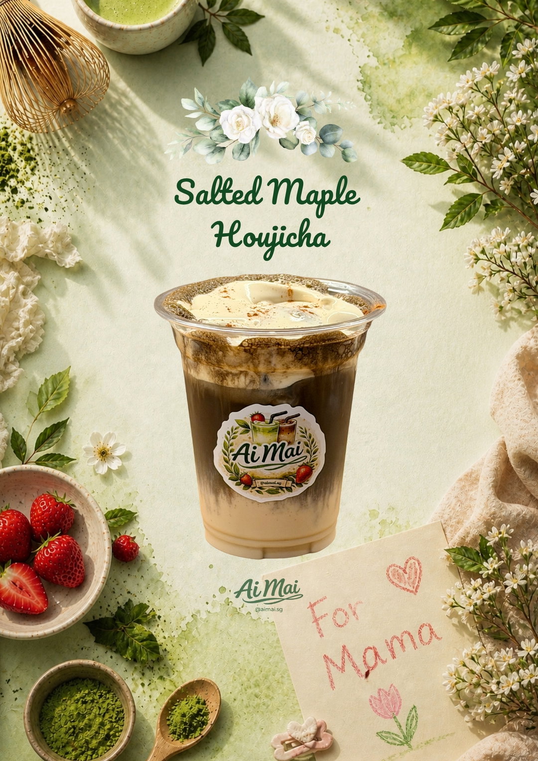 Salted Maple Houjicha Latte (SEASONAL)