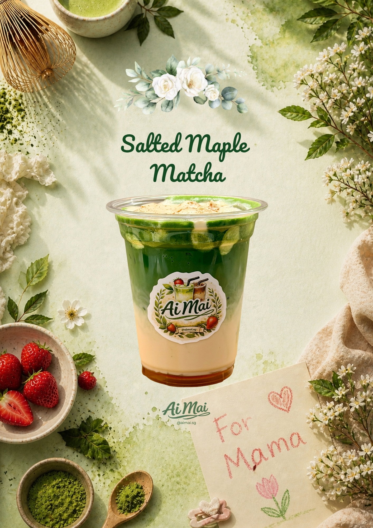 Salted Maple Matcha Latte (SEASONAL)
