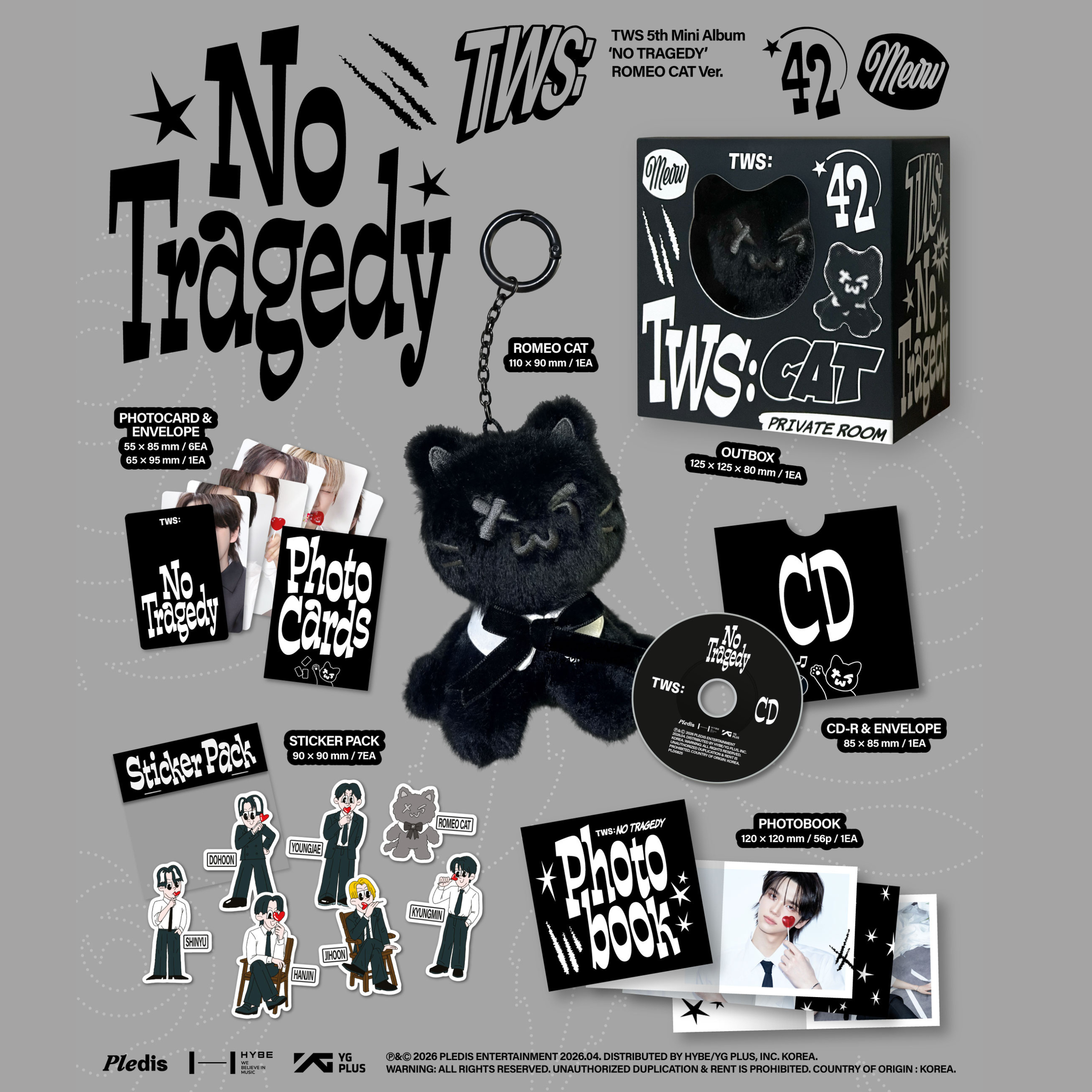 TWS 5th Mini Album 'NO TRAGEDY' ROMEO CAT Ver._1