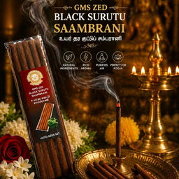 GMS ZED Black Surutu Saambrani | Aroma Asli & Bahan Semulajadi