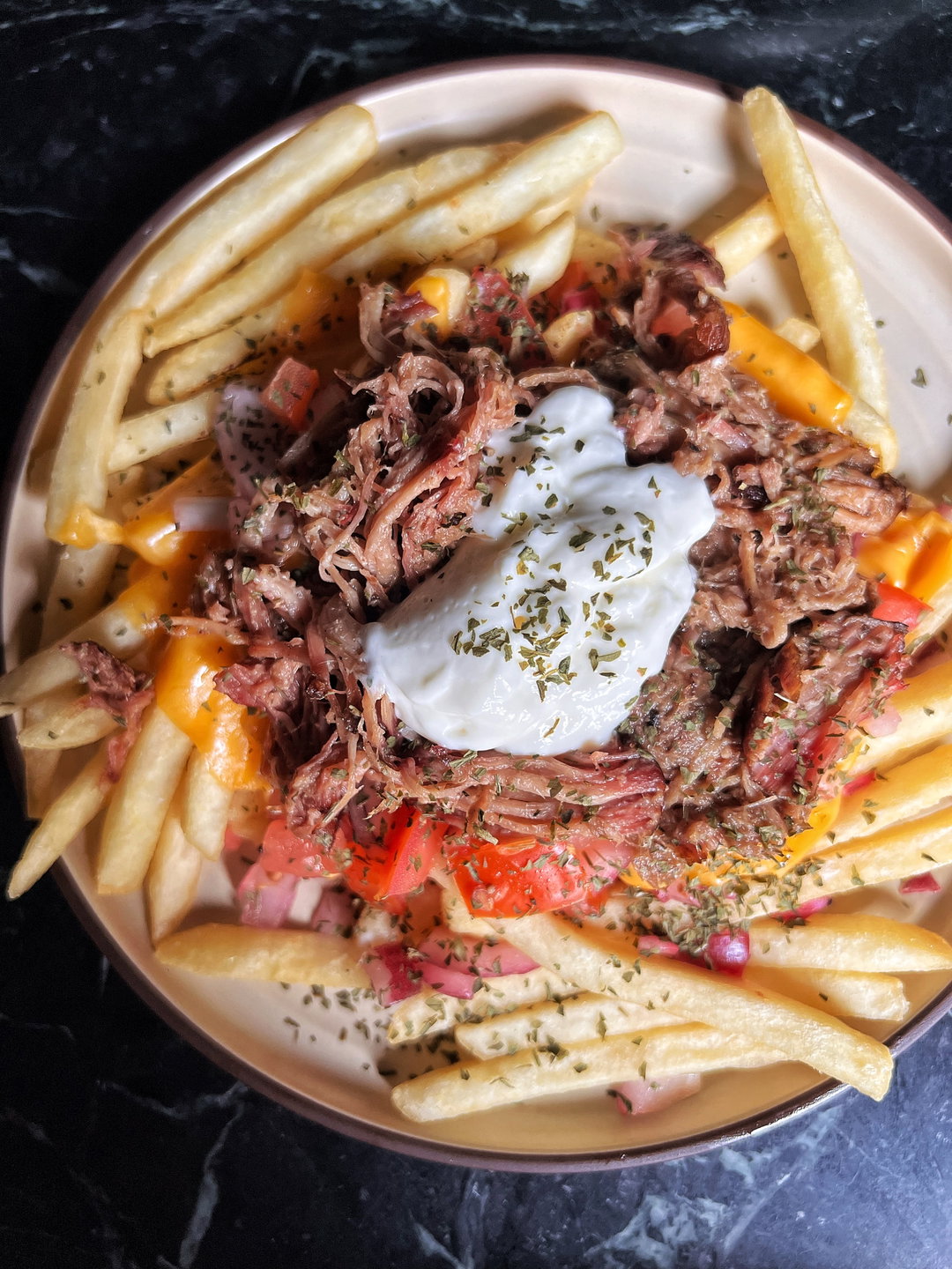 Smoked Pulled Pork Loaded Fries