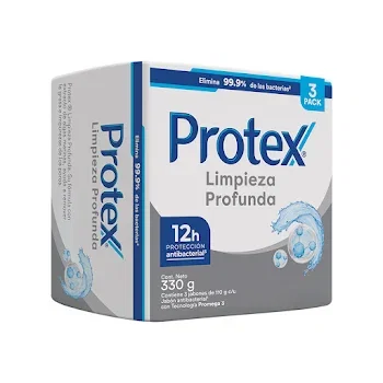 Jabón En Barra Protex Limpieza Profunda 110 Gr x 3 Und_0