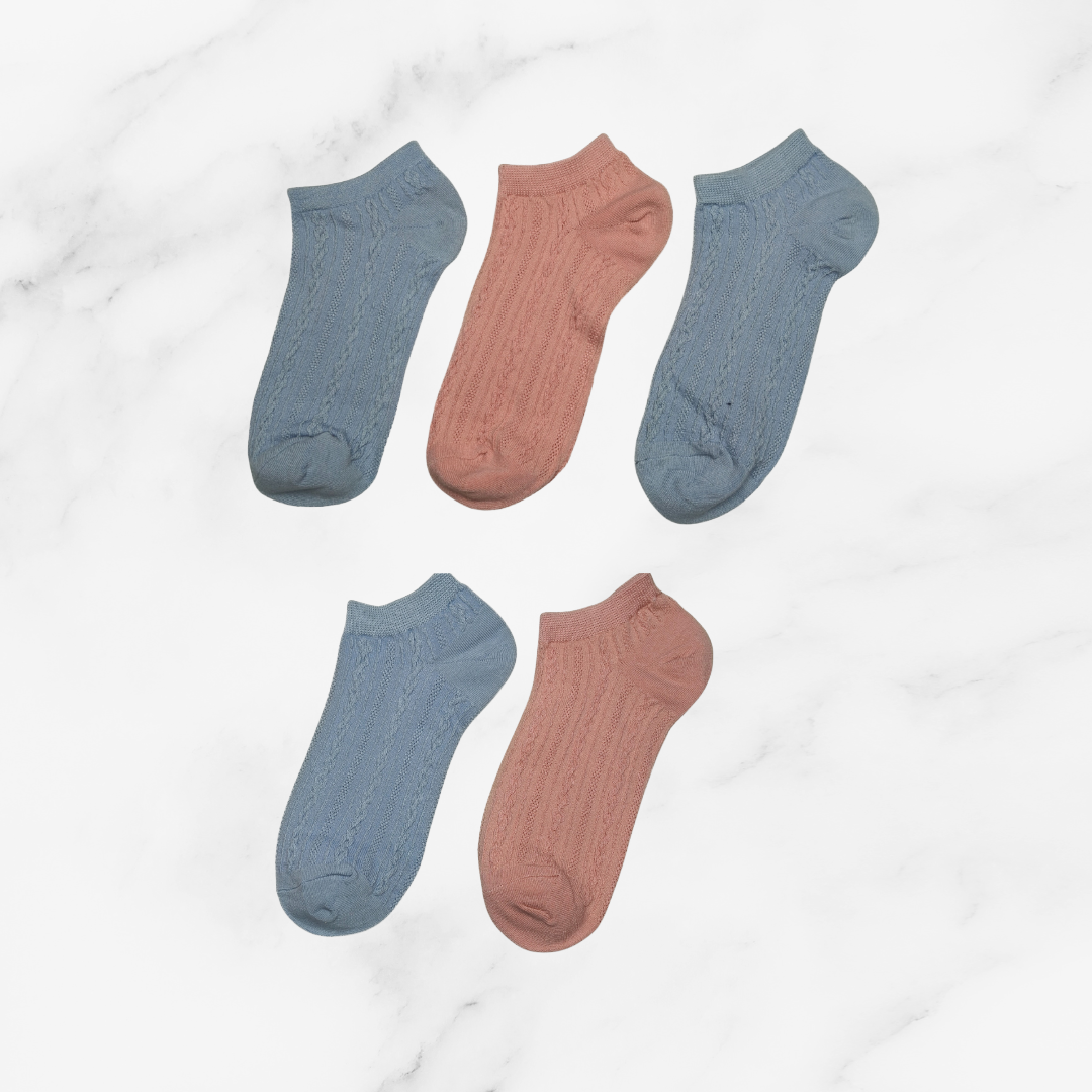 [10055B] - 3 Pairs Women’s Cotton Blend Low-Cut Ankle Socks – Soft, Breathable & Everyday Comfort_3