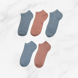 [10055B] - 3 Pairs Women’s Cotton Blend Low-Cut Ankle Socks – Soft, Breathable & Everyday Comfort