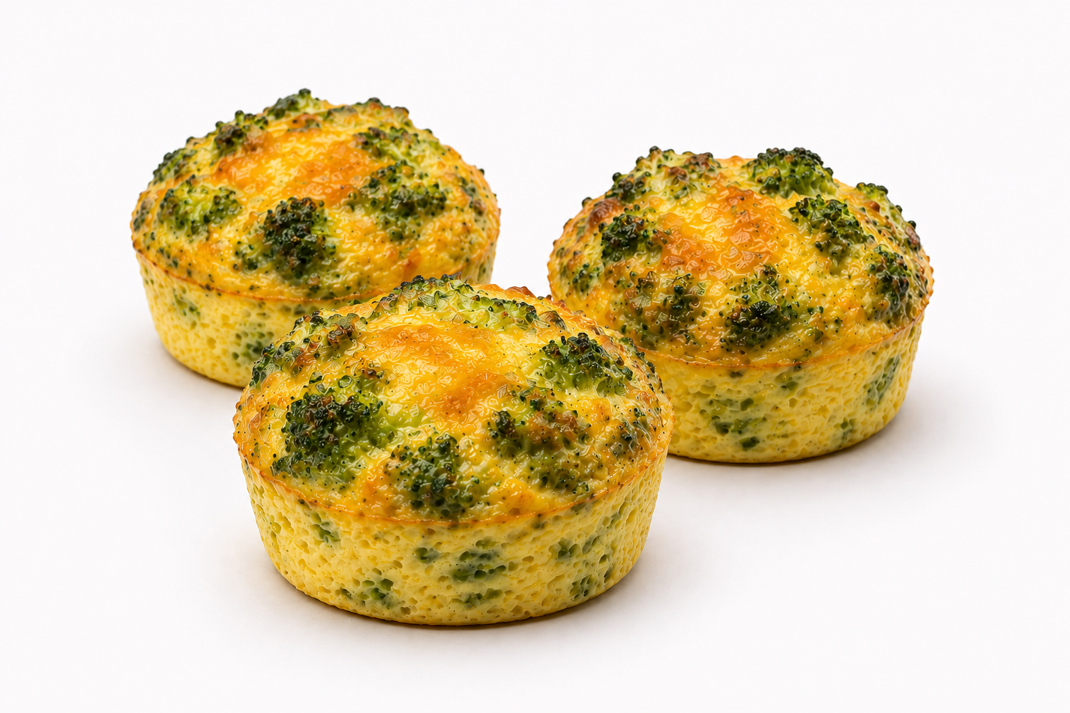 3 Egg Muffins de cottage con brócoli 