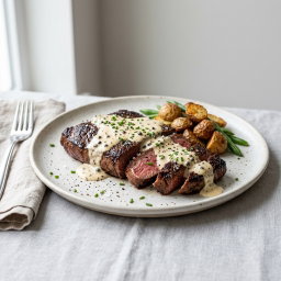 Steak crème fraîche 