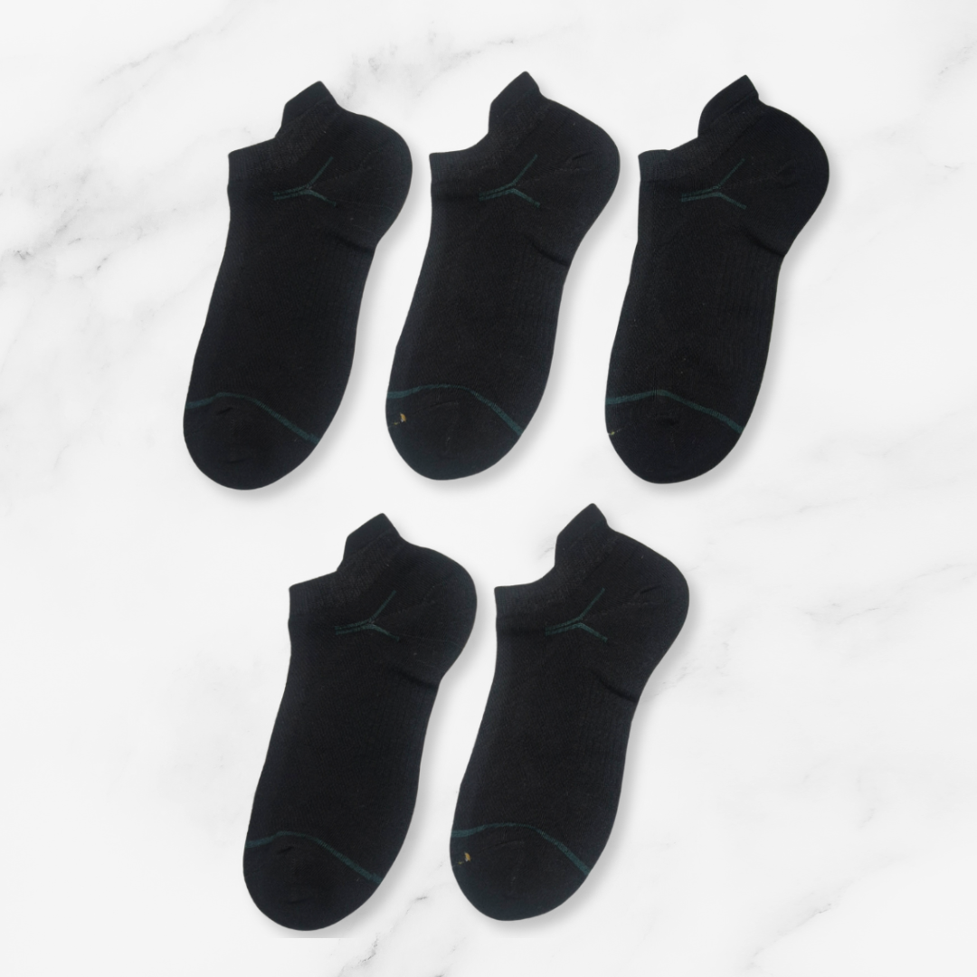 [10057] - 5 Pairs Women’s Cotton Blend Low-Cut Ankle Socks – Soft, Breathable & Everyday Comfort _1