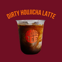 Dirty Houjicha Latte