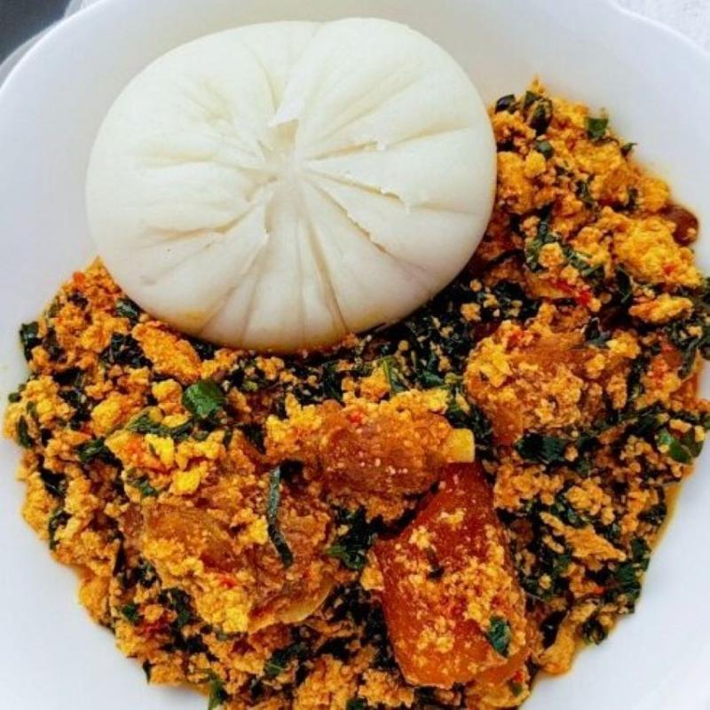 Semo, Egusi soup with nice Protein