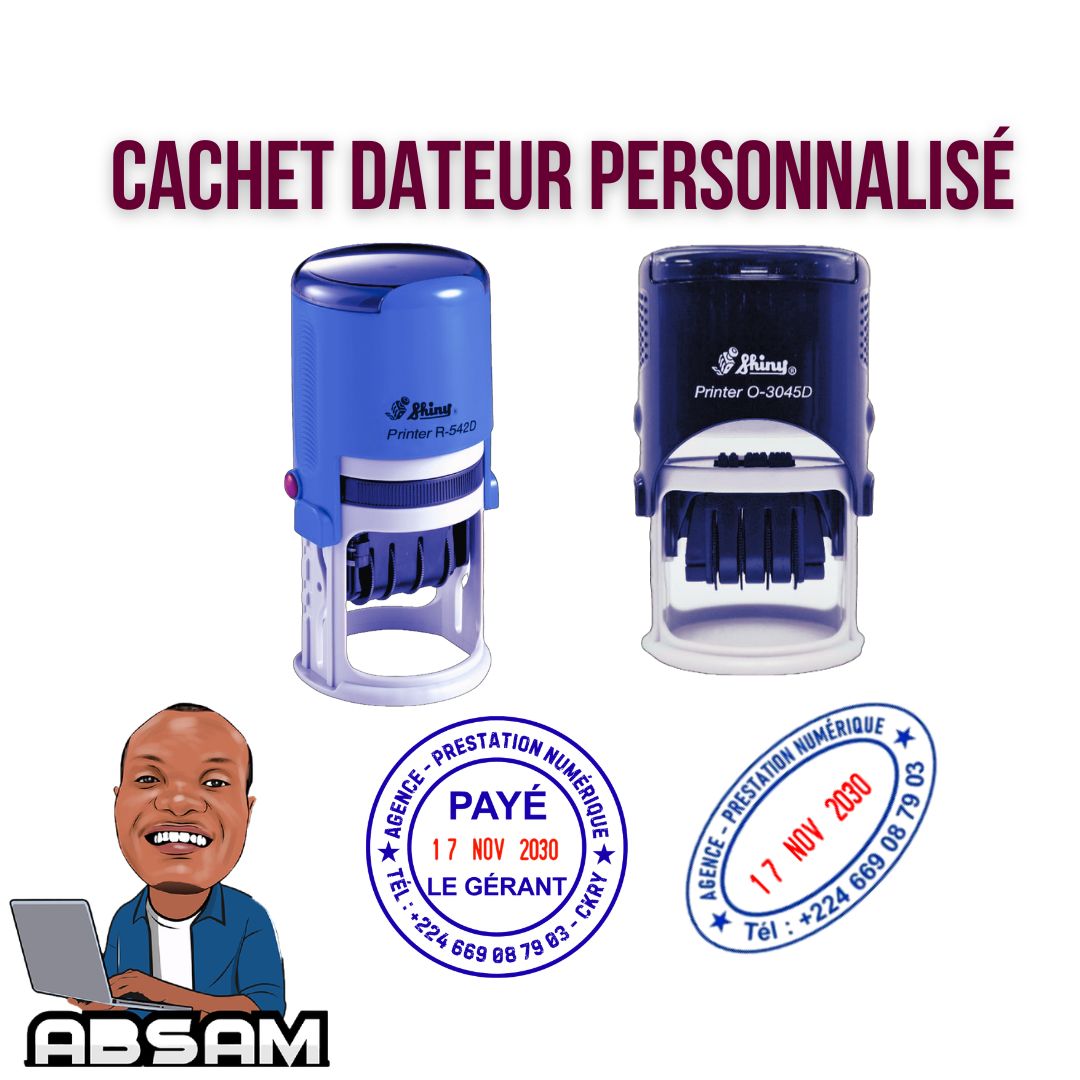 Cachet Dateur Automatique Personnalisé