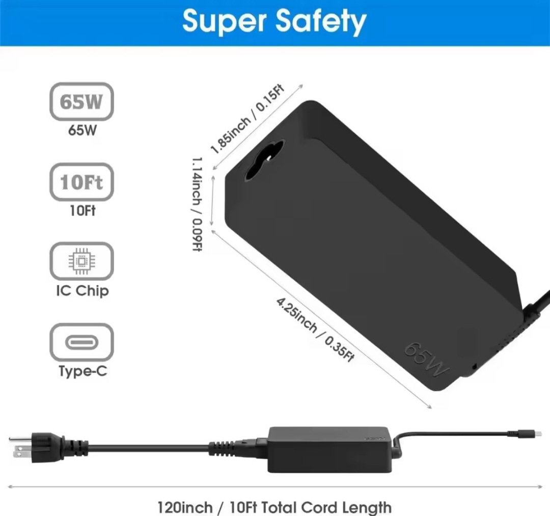 Laptop 65W 20V 3.25A USB C Laptop Charger_2