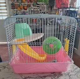 JAULA DE HAMSTER CRICCETA ROSA 27*21*26CM