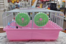 JAULA P/HAMSTER CRICCETA ROSA DOBLE 31*24*17CM