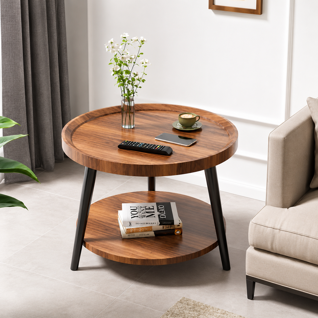 2 Tier Wood Coffee Table 