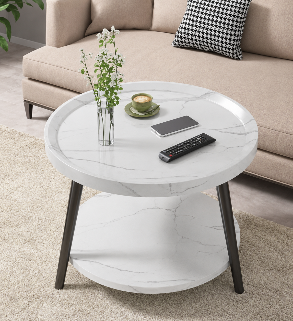 2 Tier Wood Coffee Table _1