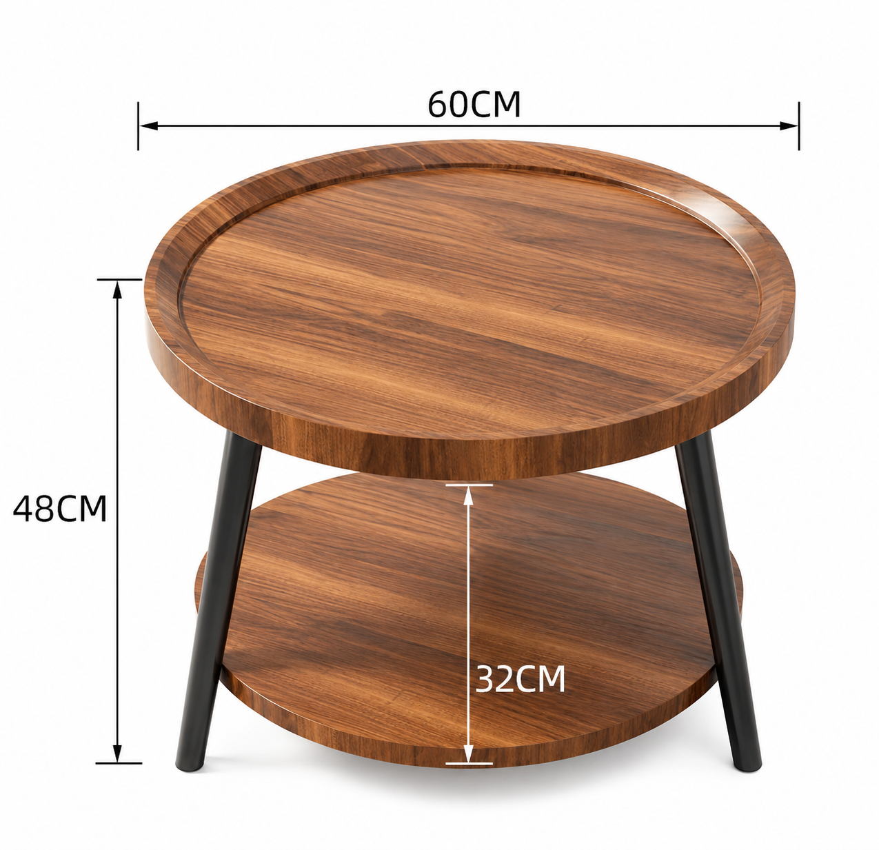 2 Tier Wood Coffee Table _2