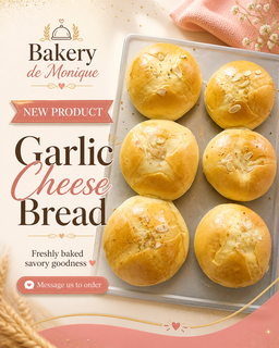 🧀 Garlic Cheese Bread – ₱65