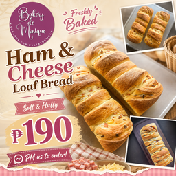 🥓 Ham & Cheese Loaf Bread with Cheese– ₱190