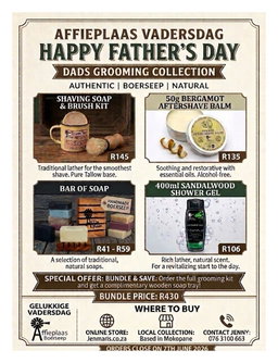 Father's Day  - Affieplaas Grooming Collection (All combos have a 3 week Manufacturing and delivery lead time (15 Working Days)