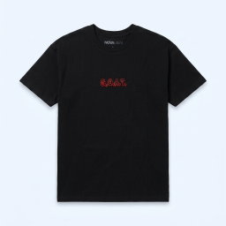 GOAT Embroidery Short Sleeve Tee - Black 1ZW902