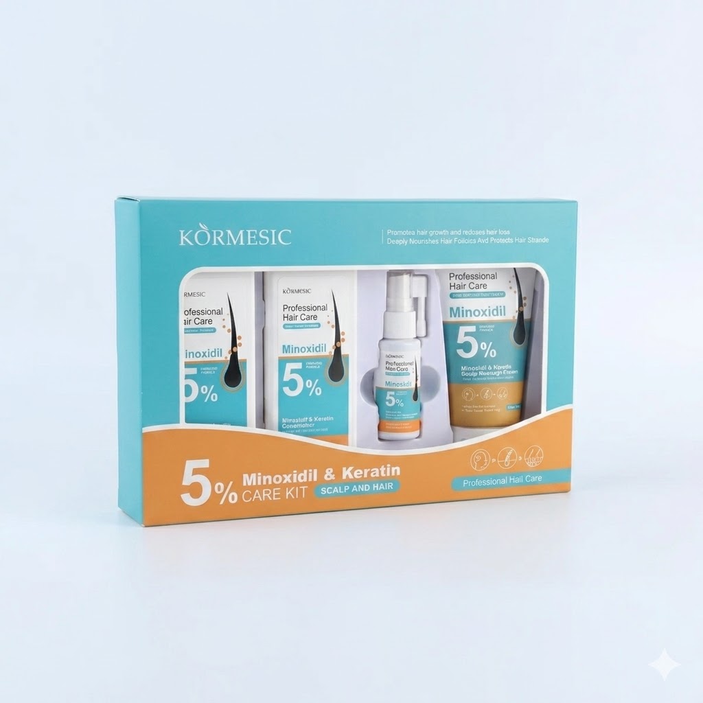 Kormesic 5% Minoxidil with Keratin Hair Care Set