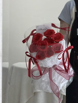 9 Stalk Soap Awakening Rose Pao Pao Bouquet 