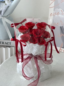 9 Stalk Soap Awakening Rose Pao Pao Bouquet 