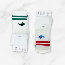 [10205] - 2 Pairs Unisex’s High-Cut Cotton Socks – Versatile, Breathable & Odor-Resistant 