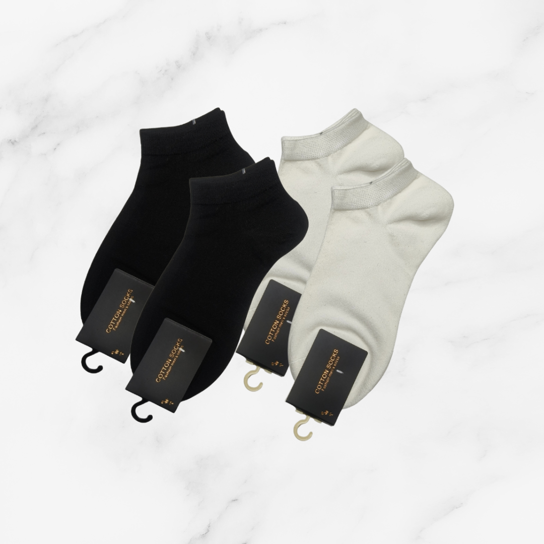[10164] - 3 Pairs Men’s Cotton Blend Low-Cut Ankle Socks – Soft, Breathable & Minimal _7