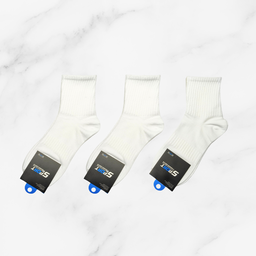 [10178] - 3 Pairs Men’s High-Cotton Crew Socks – Cushioned, Breathable & Sweat-Absorbing 
