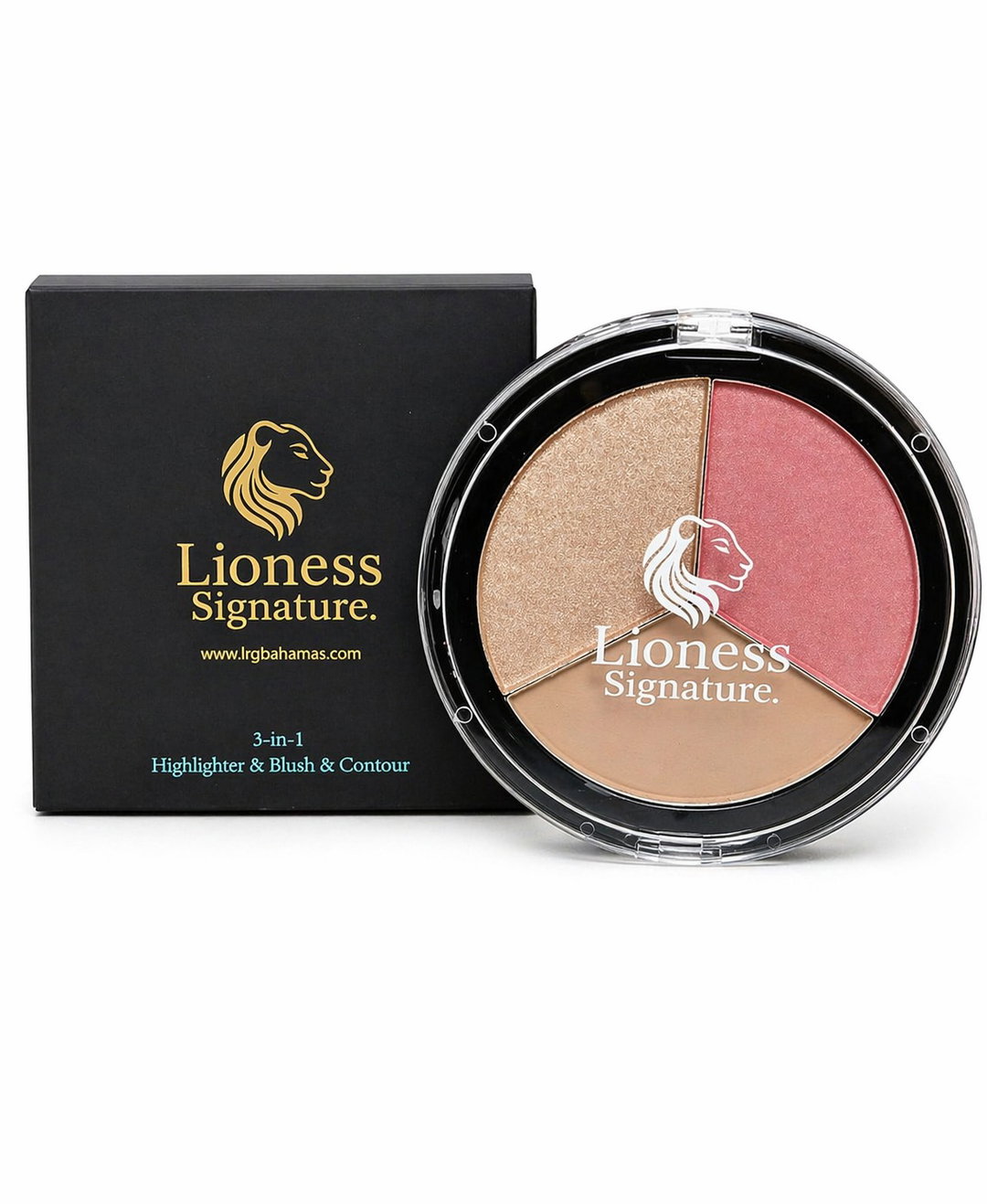 Lioness Coral Peach Glow 3-in-1 Highlighter, Blush & Contour