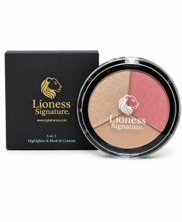 Lioness Coral Peach Glow 3-in-1 Highlighter, Blush & Contour