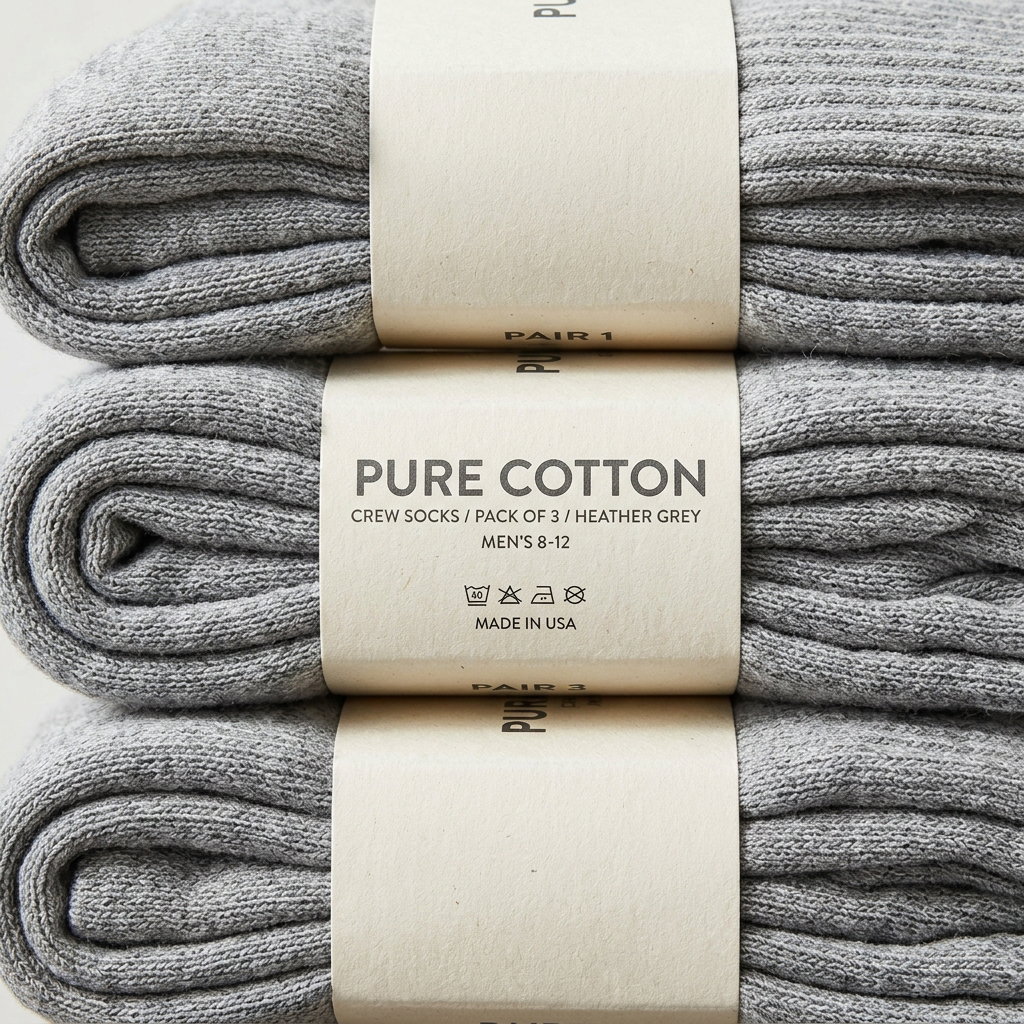 Cotton Crew Socks (3-pack)