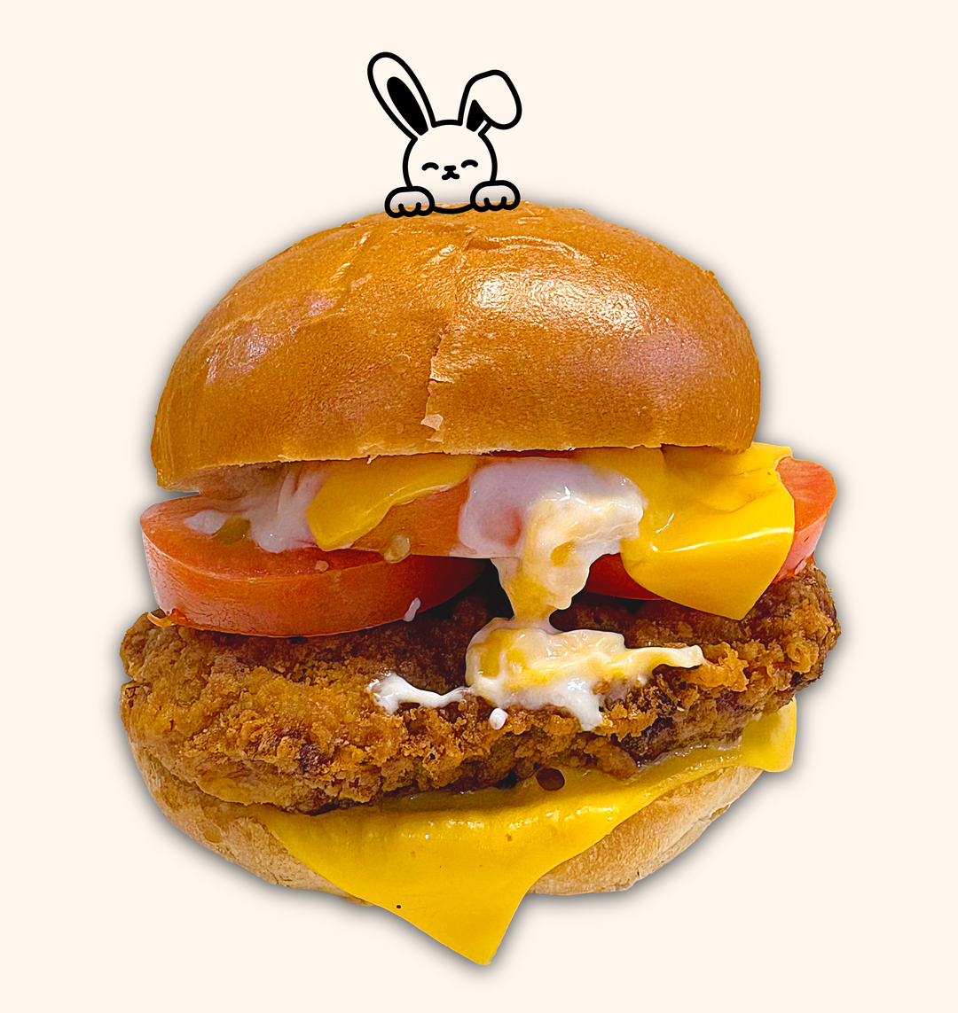 Double Cheese Crispy Chicken Burger
