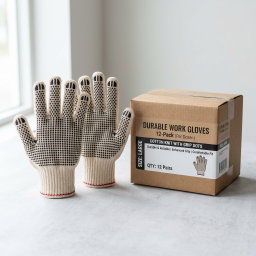 Work Gloves (cotton + grip)