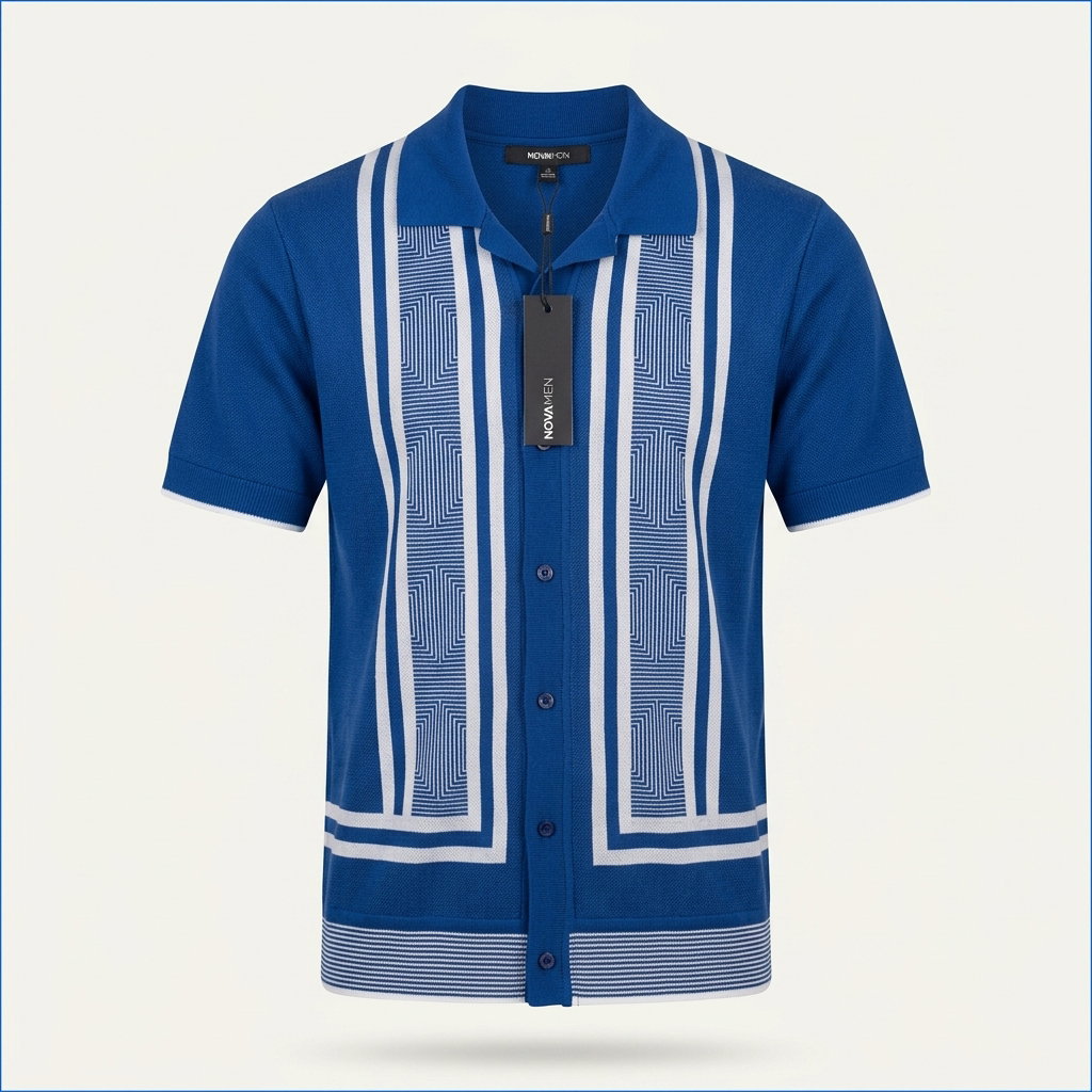 Casa Stripe Button Up - Blue _0