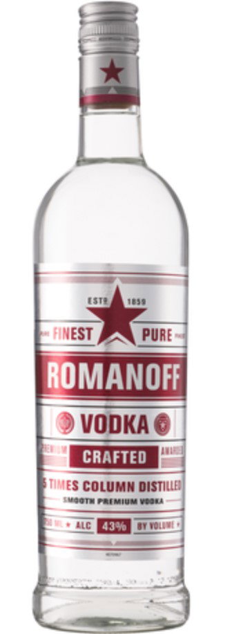 ROMANOFF VODKA 43% 750ML*PC/EMB:12