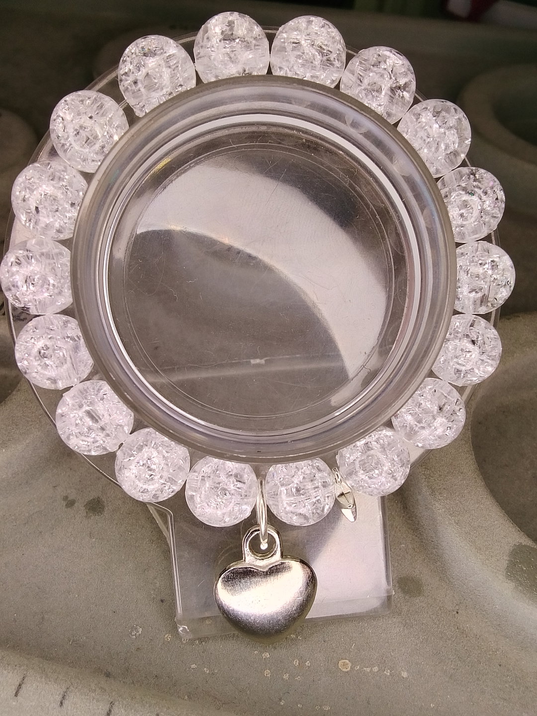 White Heart Bracelet 