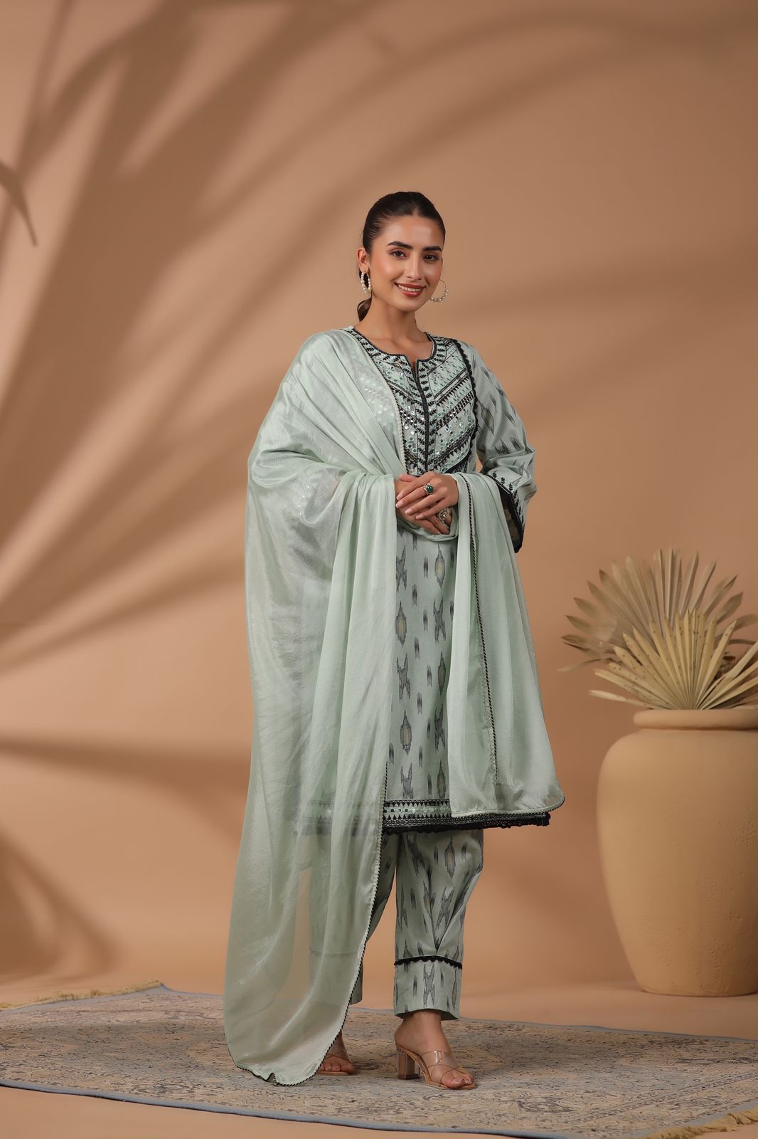 Elegant Mint Green 3 Piece Suit Set ✨_1