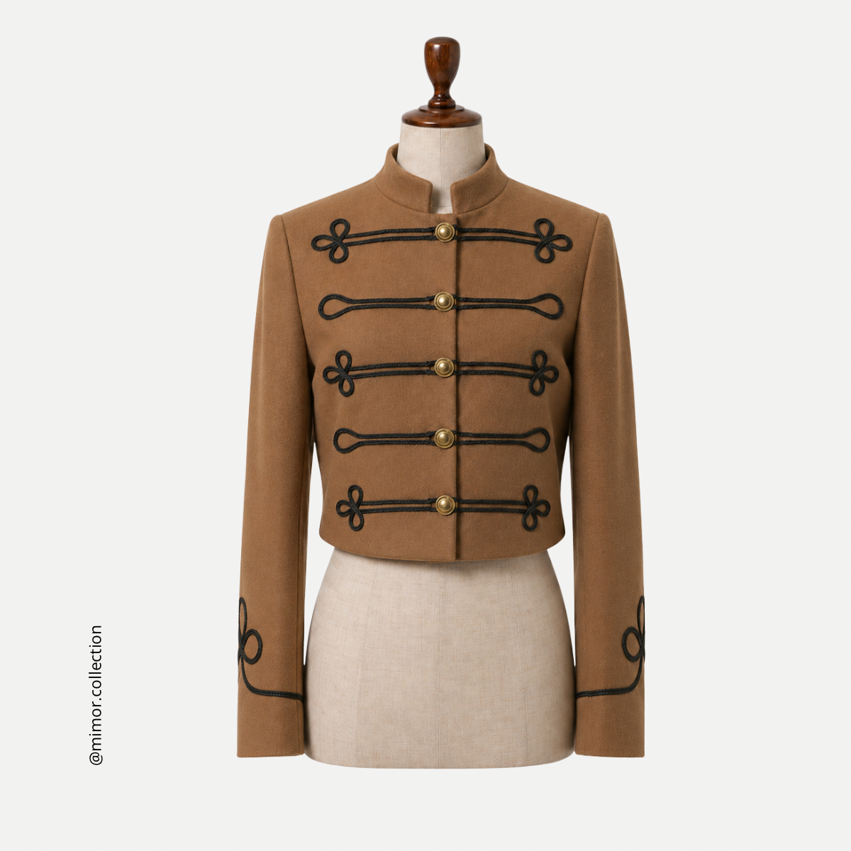 Chaqueta Comtesse, Camel / Negro_1
